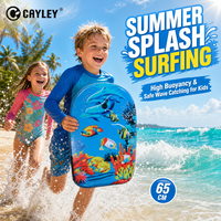 Bodyboard pour enfants, planche de surf légère à imprimé poisson océanique, planche de surf portable pour les débutants en sports nautiques sur la plage et à la piscine