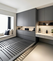 Ensemble de meubles de chambre à coucher modernes avec lit, bureau, bibliothèque, armoire en MDF, taille du lit 180*200 cm, garantie de 5 ans
