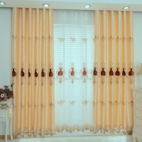 Cortinas de Salón Bordadas de Lujo, Cortina Transparente Blanca para el Hogar