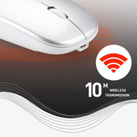 Seenda — souris optique sans fil 2.4GHz, récepteur, réglable, silencieuse, Rechargeable