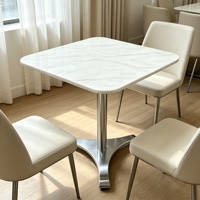 Pied de table en aluminium moulé 3 étoiles, support de table robuste en métal pour restaurant, café, intérieur/extérieur