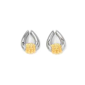 ต่างหูแฟชั่นแบบติดหู สแตนเลส 316L ชุบทอง PVD ทนทาน เป็นมิตรต่อสิ่งแวดล้อม - Product Image 1
