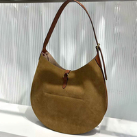 Sac de selle d'hiver Sac à bandoulière en cuir fourre-tout en daim grande capacité Sac mode de luxe en cuir de qualité pour femmes