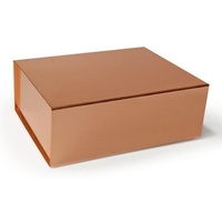 Boîte cadeau pliable personnalisée autocollante en carton rigide métallisé pour chaussures, emballage de présentation de détail, expédition à plat, impression de logo