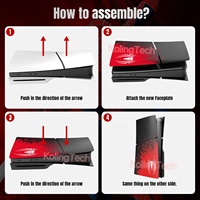 Nouveaux panneaux latéraux anti-poussière séparés personnalisés plaque frontale en araignée pour PS5 Slim Console plaques de couverture accessoires pour Playstation 5 Slim