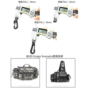 Sac de pêche avec hameçons B-009 20MM 26MM 38MM, accessoire de pêche multifonctionnel en plastique pour l'extérieur - Product Image 4