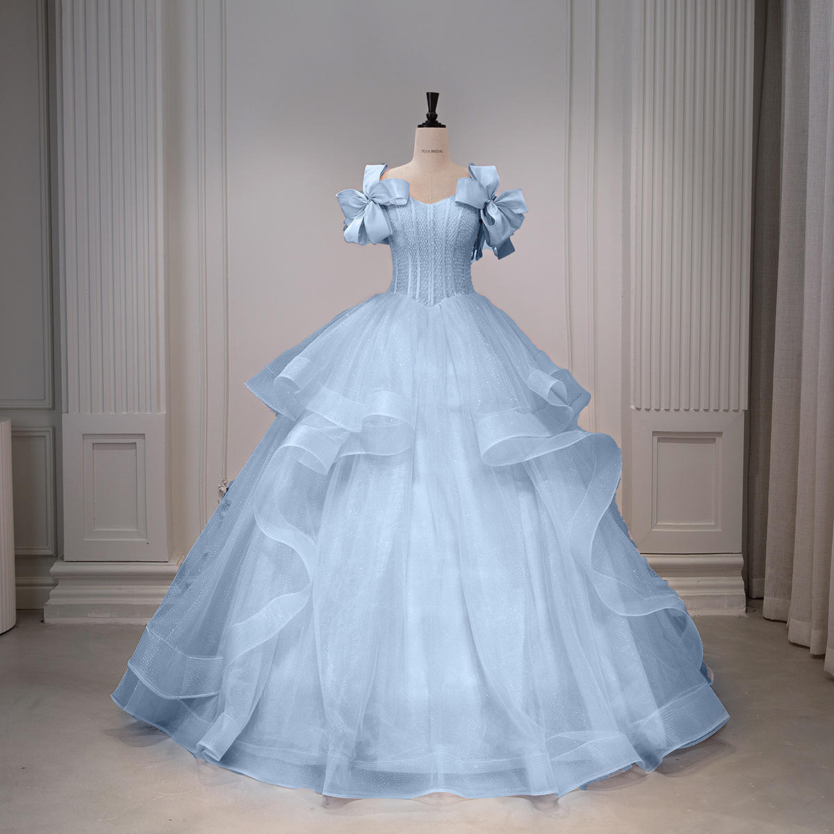 Azzurro [incluso supporto per gonna ad anello in acciaio 5 staccabile]