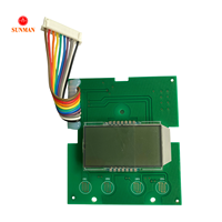 Módulo LCD de Segmentos Positivos FSTN XMCU SMS04184, Interfaz I2C, 4 Teclas Táctiles, Retroiluminación Blanca, 5V