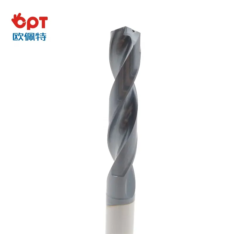 Double edged carbide twist drill for high hardness steel