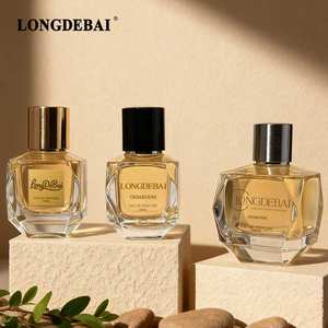 Venta al por mayor vacío claro engarzado botella de Perfume de vidrio 30ml 50ml 100mL botella de Perfume Irregular con imán tapa con caja - Product Image 4