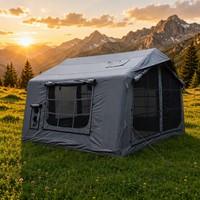 Tente gonflable en coton TC de qualité supérieure, 8 m², respirante et sans condensation, tente pneumatique en coton technique pour glamping de luxe et centres de villégiature