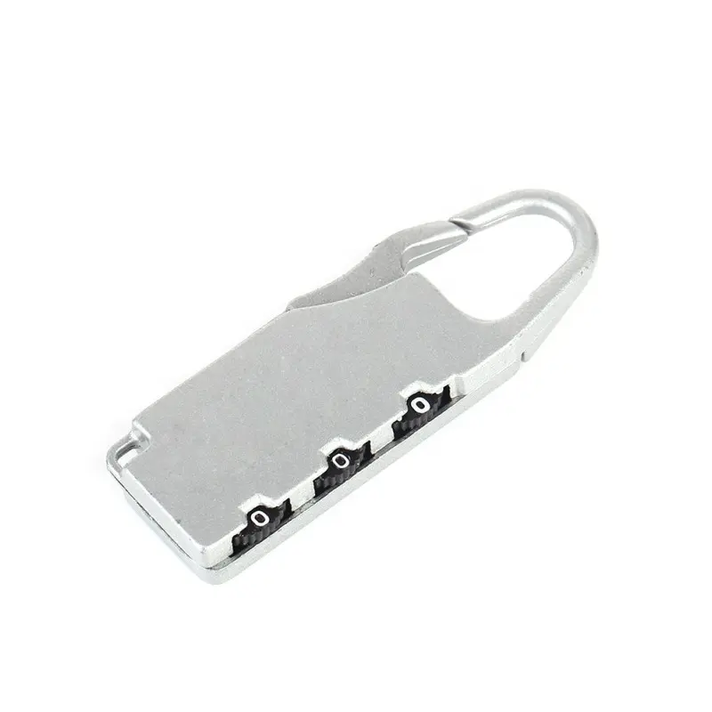 Mini cadeado de liga com código de combinação para bagagem, ferramenta EDC com zíper e gaveta para bolsa