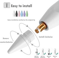 Pointes de rechange en plastique premium pour stylet, avec détection d'angle d'inclinaison et rejet de la paume, pour iPad - Vente en gros usine