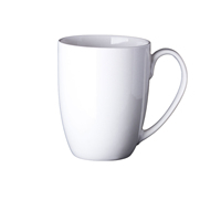 Mug à café en céramique classique personnalisé avec logo, forme en V, 14 oz, blanc, résistant au micro-ondes et au lave-vaisselle, cadeaux d'affaires