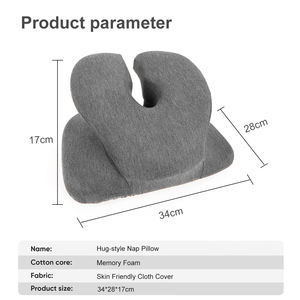 משרד מודרני nap כרית מוצק דפוס צמח הפנים למטה שולחן עבודה כרית שינה במפעל סיטונאי זיכרון ראש - Product Image 5