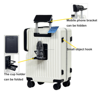 Sac de voyage moderne 2026 tendance, format cabine 20 pouces, à ouverture frontale, pour ordinateur portable, avec compartiment passeport et chargement USB, durable et léger