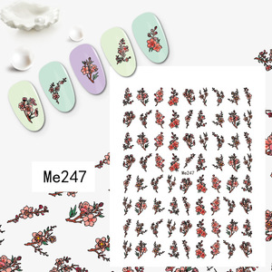 สติ๊กเกอร์ติดเล็บลายดอกไม้ฤดูร้อน พลาสติกแบบติดเอง ลายดอกไม้สำหรับตกแต่งเล็บ อุปกรณ์ตกแต่งเล็บสำหรับใช้ในร้านทำเล็บ DIY - Product Image 6