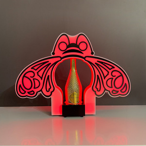 ชั้นวางไวน์รูปทรงผึ้งพร้อมไฟ LED สีรุ้งอะคริลิกสำหรับจัดแสดงงานปาร์ตี้ เหมาะสำหรับแชมเปญ ไวน์แดง วอดก้า - Product Image 4