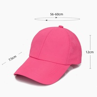 Gorra de béisbol para mujer con diseño de coleta cruzada, de secado rápido, con malla perforada a láser, estilo camionero, ajustable, transpirable, para deportes, running y golf.