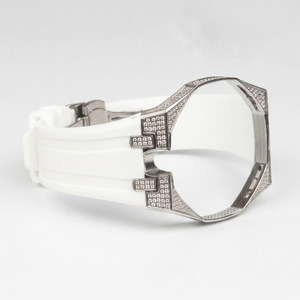 Boîtier en acier inoxydable avec diamants, <span class=keywords><strong>bracelet</strong></span> en silicone pour <span class=keywords><strong>Swatch</strong></span> Royal Pop, <span class=keywords><strong>bracelet</strong></span> pour <span class=keywords><strong>Swatch</strong></span> AP Royal Pop, <span class=keywords><strong>bracelet</strong></span> pour AP <span class=keywords><strong>Swatch</strong></span> - Product Image 3