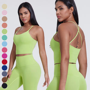 <span class=keywords><strong>Canotta</strong></span> da Yoga con retro incrociato e traspirante veloce <span class=keywords><strong>reggiseno</strong></span> da corsa da palestra gilet corto senza maniche canottiera sportiva Yoga <span class=keywords><strong>canotta</strong></span> da donna - Product Image 5