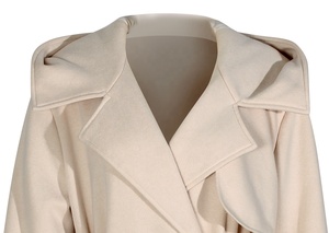 Manteau long OUDINA personnalisé, coupe ample, au-dessus du genou, à double boutonnage, avec ceinture, pour femme - Product Image 6