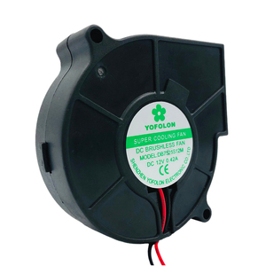 YOFOLON Low Noise High Airflow Free Sample 75mm Plastic air <strong>Blower</strong> DC <strong>12</strong> <strong>Volt</strong> <strong>Fan</strong> Car <strong>Blower</strong> 75x75x25mm <strong>Fan</strong> - Product Image 2