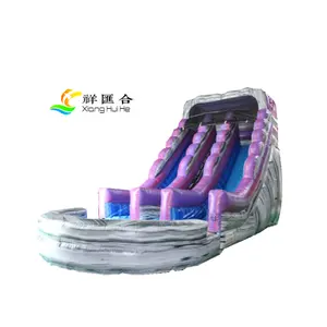 販売のための商業巨大な膨脹可能なプールの大理石の紫色の水警備員のスライド