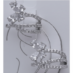 Gioielli di moda con Design a farfalla per donna orecchini a Clip in lega di alta qualità stile primaverile regolabili alla moda per matrimoni - Product Image 1