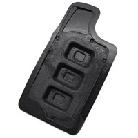 Coque de clé de voiture intelligente à 3 boutons avec remplacement de tampon de bouton en caoutchouc