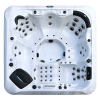 EASE SPAS M-770D <strong>Balboa</strong> Controlled <strong>Outdoor</strong> 6-Person Acrylic <strong>Hot</strong> <strong>Tub</strong> Whirlpool Spa 90 Jets Modern Design Rectangle/Square 5-Year