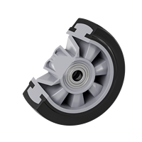 Fabricant chinois de roulettes pivotantes robustes, roues solides de 4 à 8 pouces, acier PU polyuréthane, 260 kg, pour équipement médical