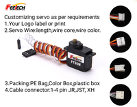 Mini Servo Digital 9G con Retroalimentación de Posición, Engranaje Metálico Unisex con Carcasa de Plástico, Motores de Control Remoto Micro para Juguetes RC