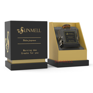 Stijve Zwarte Kartonnen Geschenkdozen Voor Geparfumeerde Eau De Parfum Geur Custom Logo Luxe Parfumverpakking Embossing Iso - Product Image 5