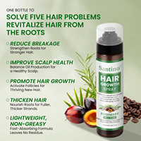 Semprotan Rambut Air Beras Rosemary Label Pribadi Dengan Biotin, Minyak Jarak, Minyak Batana, Menutrisi Akar Rambut, Anti Rambut Rontok