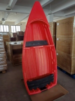 Haute qualité 247cm 2 blocs bateau en plastique pêche petit canot petite pagaie canot bateau de pêche en plastique à vendre