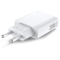 Chargeur mural rapide GaN ultra-fin 20W PD 1A1C avec prise EU, compatible PPS, compatible avec iPhone 14 15 Samsung Galaxy S23 S24