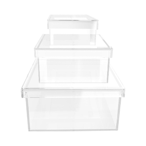 Caja de acrílico con tapa, elevadores de Buffet, cubos cuadrados, juego de exhibición de mesa de postre, exhibición de elevadores de alimentos para cajas de acrílico transparente de fiesta - Product Image 2