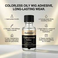 Colle à dentelle Radistuns 50ml à base d'huile, imperméable, forte tenue, transparente, pour kit d'installation de perruque frontale