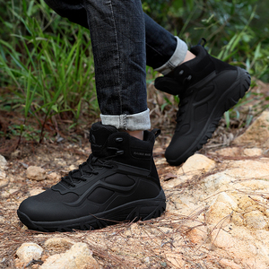 Bottes tactiques pour hommes, grande taille, durables, respirantes, avec embout en acier, chaussures d'extérieur, toutes saisons, forces spéciales - Product Image 3