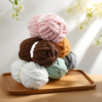 Kit de Tricot Chenille Gros Crochet Fantaisie Tricotage Gros Fil Chenille Haute Qualité Fil à Crocheter Fil à Tricoter de Vente Directe Usine