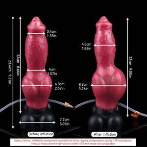 Yocy-284 Squirt Inflatable Dog Knot Penis Ejaculation Dildo Fantasy German Shepherd G-Spot Orgasm Animal Penis Sex Toy Wholesale - Product Image 4
