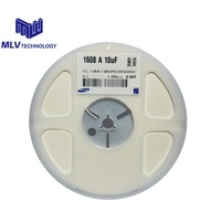Condensador Cerámico Multicapa de Montaje Superficial Métrico 1608 CL10A106MO8NQNC X5R 20% Tolerancia, Bobina Completa Original en Stock