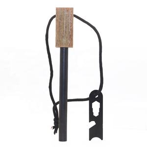 Equipo de supervivencia multiuso resistente, arrancador de fuego, resistente a la intemperie, ignífugo con mango de madera fatwood <span class=keywords><strong>tinder</strong></span> - Product Image 5