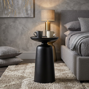 AK Table d'appoint ronde en laiton de haute qualité en métal noir fini au meilleur prix en Inde pour meubles de salon - Product Image 3