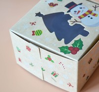Caja de Regalo Navideña Pequeña Personalizada con Ventana Transparente, Envases de Papel para Dulces, Galletas, Chocolates y Golosinas Navideñas