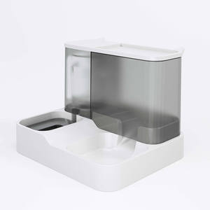 2024 New Plastic <b>Cat</b> & Dog 2-in-1 Automatic <b>Feeder</b> and Water Dispenser with Leak Proof Design - Product Image 1
