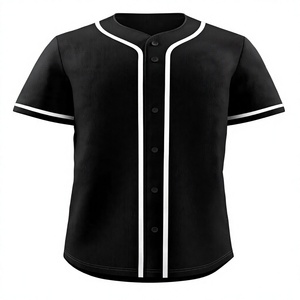 Camiseta de Béisbol Unisex con Bloques de Color, Manga Corta, Cierre de Botones, Transpirable, de Secado Rápido, Tallas Grandes, Ropa Deportiva de Poliéster para Adultos - Product Image 4