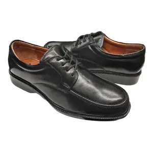 Chaussures habillées en cuir pour hommes Vogatti, modèle 1653, bout rond, lacets, noir, tenue formelle - Product Image 1