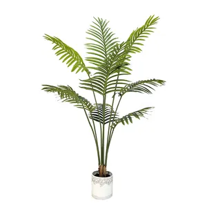 Vente en gros en ligne 120cm de haut 9 feuilles plante artificielle palmier areca artificiel pour la décoration intérieure et extérieure